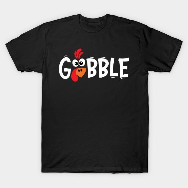 Gobble Gobble Thanksgiving Family Funny Fall Season Pumpkin Turkey T-Shirt by Ashviirn